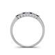 5 - Erica 2.50 mm Princess Cut Blue Sapphire and Lab Grown Diamond 7 Stone Wedding Band 