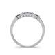 5 - Erica 2.50 mm Princess Cut Iolite and Lab Grown Diamond 7 Stone Wedding Band 