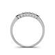 5 - Erica 2.50 mm Princess Cut Black and White Lab Grown Diamond 7 Stone Wedding Band 