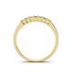 5 - Erica 2.50 mm Princess Cut Yellow Sapphire and Lab Grown Diamond 7 Stone Wedding Band 