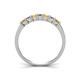 5 - Erica 3.00 mm Princess Cut Citrine and Lab Grown Diamond 7 Stone Wedding Band 