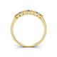 5 - Erica 3.00 mm Princess Cut Citrine and Lab Grown Diamond 7 Stone Wedding Band 
