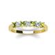 4 - Erica 3.00 mm Princess Cut Peridot and Lab Grown Diamond 7 Stone Wedding Band 