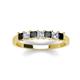 4 - Erica 3.00 mm Princess Cut Black and White Lab Grown Diamond 7 Stone Wedding Band 