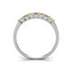 5 - Erica 3.00 mm Princess Cut Yellow Sapphire and Lab Grown Diamond 7 Stone Wedding Band 