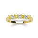 4 - Erica 3.00 mm Princess Cut Yellow Sapphire and Lab Grown Diamond 7 Stone Wedding Band 