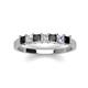4 - Erica 3.00 mm Princess Cut Yellow Sapphire and Lab Grown Diamond 7 Stone Wedding Band 