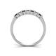 5 - Erica 3.00 mm Princess Cut Smoky Quartz and Lab Grown Diamond 7 Stone Wedding Band 