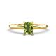 1 - Elodie 7x5 mm Radiant Peridot Solitaire Engagement Ring 