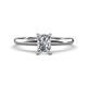 1 - Elodie 7x5 mm Radiant Forever Brilliant Moissanite Solitaire Engagement Ring 