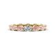 1 - Madison 5x3 mm Oval Forever Brilliant Moissanite and Morganite Eternity Band 