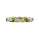 1 - Madison 5x3 mm Oval Lab Grown Diamond and Peridot Eternity Band 