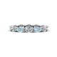 1 - Madison 5x3 mm Oval Lab Grown Diamond and Aquamarine Eternity Band 
