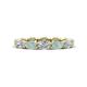 1 - Madison 5x3 mm Oval Lab Grown Diamond and Opal Eternity Band 