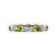 1 - Madison 5x3 mm Oval Forever One Moissanite and Peridot Eternity Band 