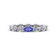 1 - Madison 5x3 mm Oval Forever One Moissanite and Tanzanite Eternity Band 