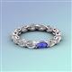3 - Madison 5x3 mm Oval Forever One Moissanite and Tanzanite Eternity Band 