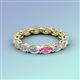 3 - Madison 5x3 mm Oval Diamond and Pink Sapphire Eternity Band 