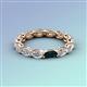 3 - Madison 5x3 mm Oval Diamond and London Blue Topaz Eternity Band 