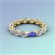3 - Madison 5x3 mm Oval Diamond and Tanzanite Eternity Band 