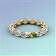 3 - Madison 5x3 mm Oval Diamond and Peridot Eternity Band 