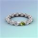 3 - Madison 5x3 mm Oval Diamond and Peridot Eternity Band 