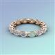 3 - Madison 5x3 mm Oval Diamond and Opal Eternity Band 