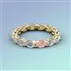 3 - Madison 5x3 mm Oval Diamond and Morganite Eternity Band 