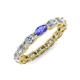 4 - Madison 5x3 mm Oval Lab Grown Diamond and Tanzanite Eternity Band 