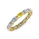 4 - Madison 5x3 mm Oval Forever One Moissanite and Yellow Sapphire Eternity Band 
