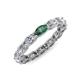 4 - Madison 5x3 mm Oval Forever One Moissanite and Lab Created Alexandrite Eternity Band 