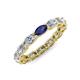 4 - Madison 5x3 mm Oval Forever One Moissanite and Iolite Eternity Band 