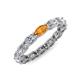 4 - Madison 5x3 mm Oval Diamond and Citrine Eternity Band 