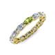 4 - Madison 5x3 mm Oval Diamond and Peridot Eternity Band 