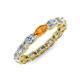 4 - Madison 5x3 mm Oval Diamond and Citrine Eternity Band 