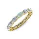 4 - Madison 5x3 mm Oval Diamond and Opal Eternity Band 