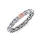 4 - Madison 5x3 mm Oval Diamond and Morganite Eternity Band 