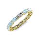 5 - Madison 5x3 mm Oval Diamond and Aquamarine Eternity Band 
