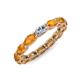 5 - Madison 5x3 mm Oval Diamond and Citrine Eternity Band 