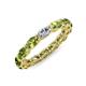 5 - Madison 5x3 mm Oval Diamond and Peridot Eternity Band 
