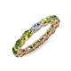 5 - Madison 5x3 mm Oval Diamond and Peridot Eternity Band 