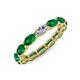 5 - Madison 5x3 mm Oval Diamond and Emerald Eternity Band 