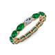 5 - Madison 5x3 mm Oval Diamond and Emerald Eternity Band 