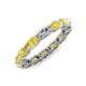 5 - Madison 5x3 mm Oval Diamond and Yellow Sapphire Eternity Band 