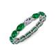 5 - Madison 5x3 mm Oval Diamond and Emerald Eternity Band 