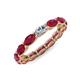 5 - Madison 5x3 mm Oval Diamond and Ruby Eternity Band 