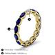 6 - Madison 5x3 mm Oval Forever Brilliant Moissanite and Blue Sapphire Eternity Band 