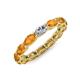 5 - Madison 5x3 mm Oval Forever Brilliant Moissanite and Citrine Eternity Band 