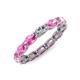 5 - Madison 5x3 mm Oval Forever One Moissanite and Pink Sapphire Eternity Band 