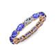 5 - Madison 5x3 mm Oval Forever One Moissanite and Tanzanite Eternity Band 